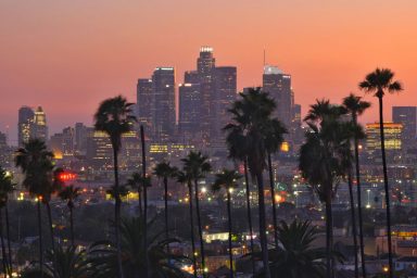 Las Angeles at sunset.